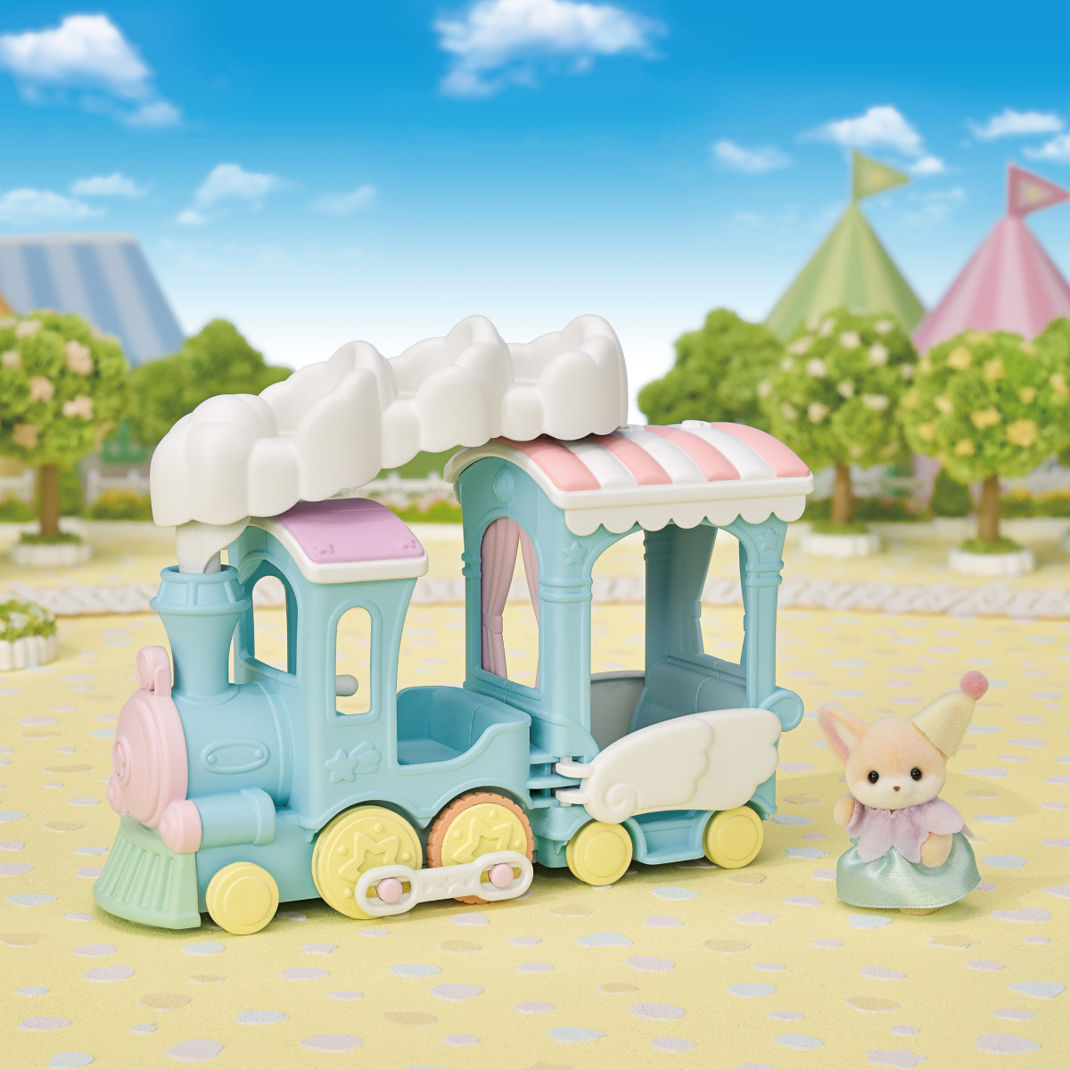 Alternative view of Rainbow Train Cloud Floating Edition